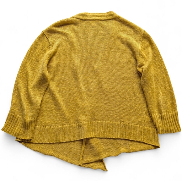 Eileen Fisher 100% Hemp Marigold Cardigan Sweater Open Front‎ Patch Pockets M - Picture 4 of 8